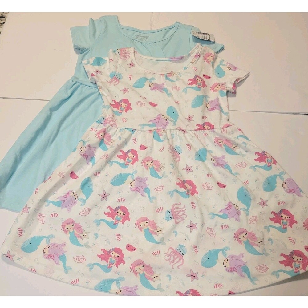 NEW Childrens Place girls size 4T Pretty Mermaid & Blue sundresses New 2-Pack - Picture 5 of 8